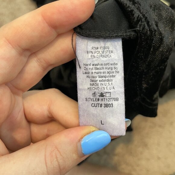 SIDE-KNOT VELVET TOP - Picture 5 of 5